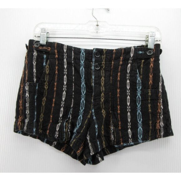 Anthropologie Shorts 2 Linen Boho Button Fly Tribal Summer Beach - Picture 1 of 10